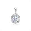 Necklace 18ct white gold pendant with diamonds