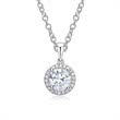 Necklace 18ct white gold pendant with diamonds