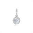 18hoops white gold pendant with diamonds