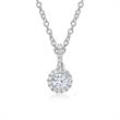 18ct white gold diamond necklace with pendant
