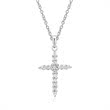 18ct white gold pendant cross with 16 diamonds