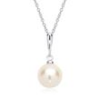 Pearl pendant white gold with diamond