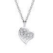 14ct white gold necklace heart 10 diamonds