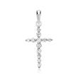 Necklace cross white gold 12 diamonds 0,26ct