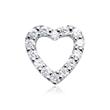 14ct white gold necklace heart 14 diamonds