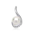 Cadena 14 quilates oro blanco 4 diamantes 0,03 ct.