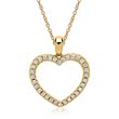 14ct yellow gold necklace heart 32 diamonds