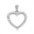 White gold heart pendant with 24 diamonds 0,17ct