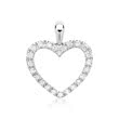 14ct white gold necklace heart 24 diamonds