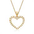 Pendant yellow gold heart with 24 diamonds 0,25ct