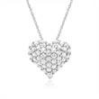 14ct white gold necklace heart 48 diamonds