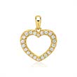 14 Karaat Gouden Hanger Hart Met 22 Diamanten 0.19 Ct.