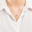 White gold necklace pendant 14 diamonds 0,10ct