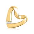 14 quilates colgante de oro amarillo 2 diamantes