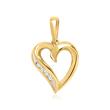 Pendant 14ct yellow gold 4 diamonds 0,0256ct