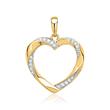 14ct yellow gold necklace heart 19 diamonds