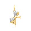 585er Gelbgold-Kette Schleife Diamant