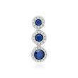 Pendant white gold sapphire diamonds 0,07ct