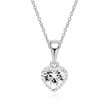 Pendant in 18ct white gold with diamonds