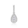 Necklace diamond pendant 0,20ct white gold