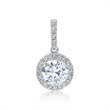 Colgante de diamantes 0,62 ct total 18 quilates oro blanco