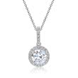Necklace Including Diamond Pendant 0,62 Hoops