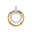 Necklace pendants circles 14ct gold diamonds