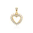 Necklace heart 14ct gold 20 diamonds