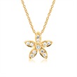 Flower pendant 14ct gold diamond