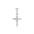 Cross necklace 14ct white gold diamond