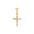 14ct gold pendant cross 11 brilliants