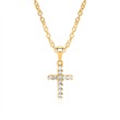 14ct Gold Necklace Cross 11 Brilliants