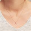 14 k gold pendant heart for ladies with diamonds