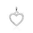 Diamond Necklace Heart In 14ct White Gold