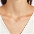 Diamond necklace heart in 14ct white gold