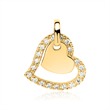 Chain hearts of 14ct gold with diamonds