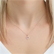 Heart necklace 14ct rose gold diamonds