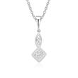 Pendant in 14ct white gold with diamonds