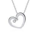 Heart Chain In 14ct White Gold With Diamond