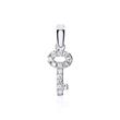 Pendant key in 18ct white gold with diamonds