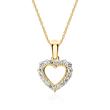 18ct gold heart chain with diamonds