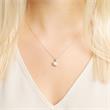 Ketting met parelhanger in 14 karaat witgouden Diamanten