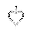 Necklace Heart In 14ct White Gold With Diamond