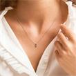 Ketting in 14 karaat witgoud met Diamant