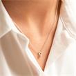 Diamond Pendant For Ladies In 14ct White Gold