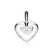 Necklace Heart For Ladies 14K White Gold With Diamonds