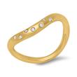 14 quilates anillo de oro amarillo con diamantes 0,0525 ct.