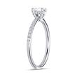 Diamond ring with 0,78ct total 18ct white gold