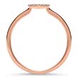 Diamond ring 18ct red gold heart 0,07 hoops