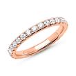 Memoire ring 14ct rose gold 29 diamonds